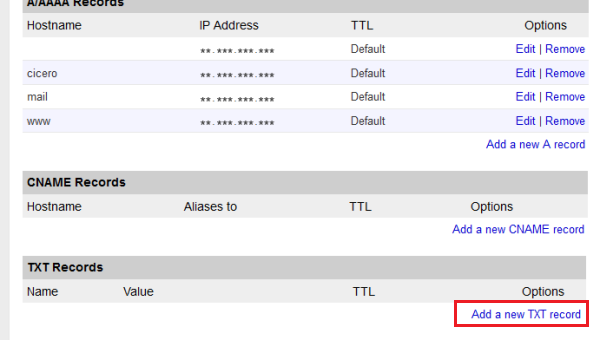 Linode DNS manager